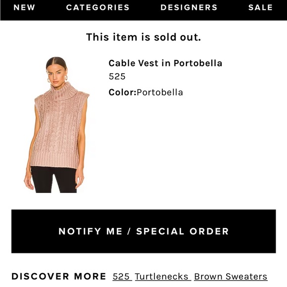 525 Cable Vest in Portabella - Picture 5 of 7